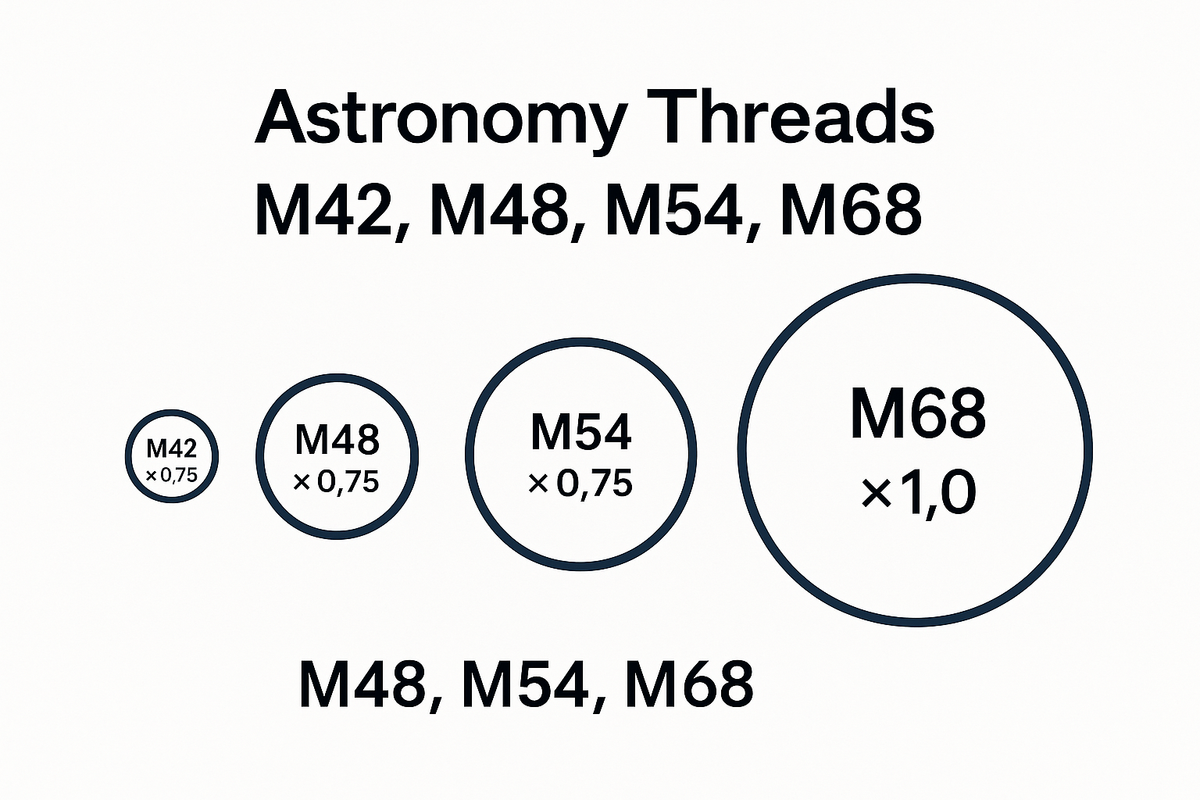 Understanding Astronomy Thread Standards: M42, M48, M54, and M68 Explained