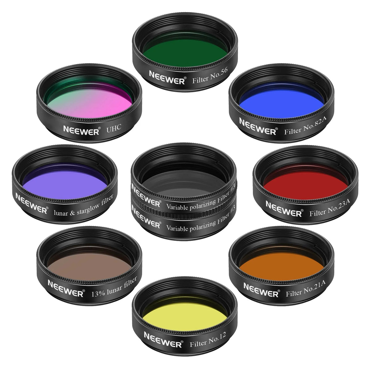 Neewer 1.25” Telescope Eyepiece Filter Set (10 Pack)