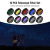 Neewer 1.25” Telescope Eyepiece Filter Set (10 Pack)