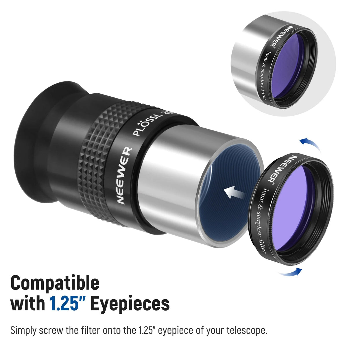 Neewer 1.25” Telescope Eyepiece Filter Set (10 Pack)