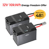 REGO 12V 400Ah Lithium Iron Phosphate Battery (6000 Cycles) 2 Batteries