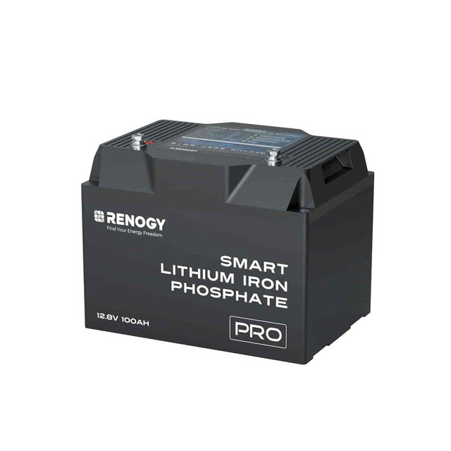 Renogy PRO Series 12Volt 100Ah Smart Lihtium Iron Phosphate Battery w/Self-Heating (5000 Cycles) 7 Year Warranty 1 Battery