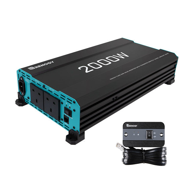 Renogy 2000W 12V to 230V/240V Pure Sine Wave Inverter (with UPS)