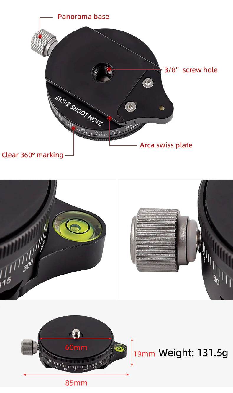 360° Panoramic Panning Base