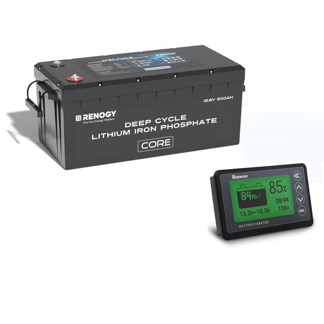 Renogy CORE Series 12Volt 200Ah Lithium Iron Phosphate Battery 1 Battery with Monitor