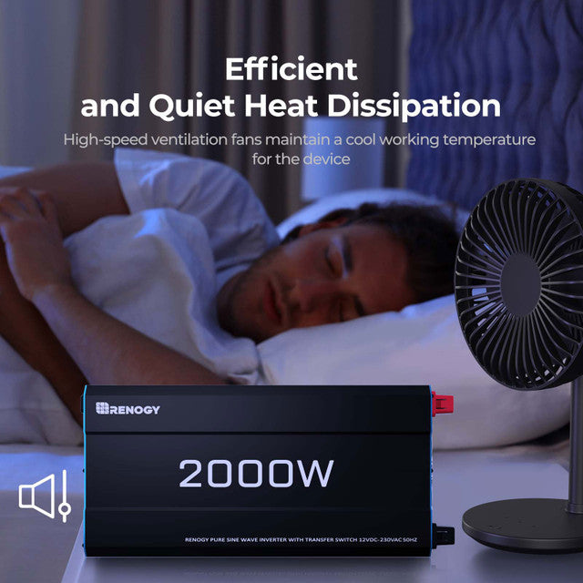 Renogy 2000W 12V to 230V/240V Pure Sine Wave Inverter (with UPS)