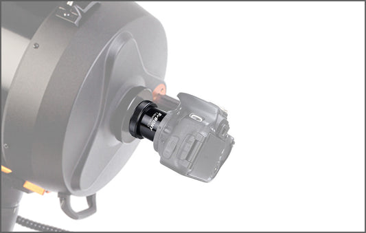 Close-up of a SV167 camera adapter for SCT a white background