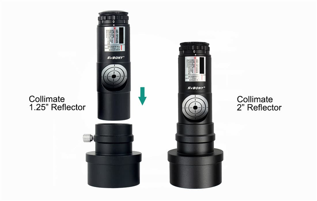 SVBONY Red Laser Collimator for Newtonian Marca Telescope 1.25" and 2" adapters