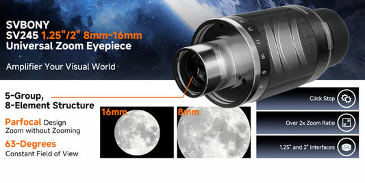 Svbony SV245 zoom eyepiece 8-16mm elements