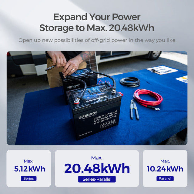 Renogy CORE Series 12Volt 100Ah Lithium Iron Phosphate Battery