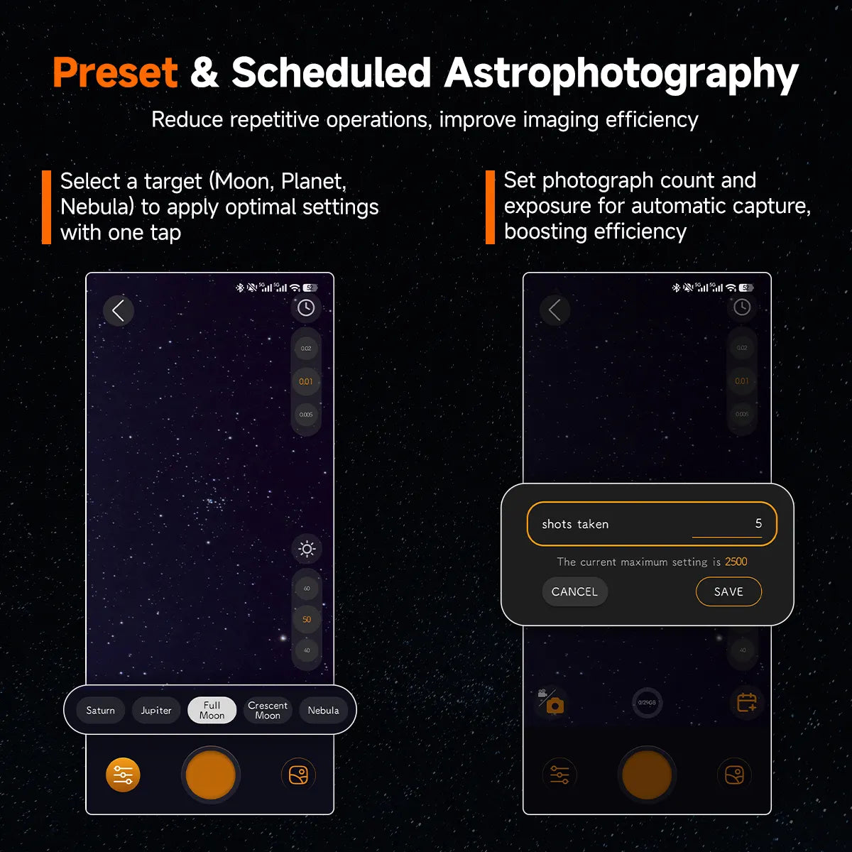 WiFi Astronomy Camera | SVBONY SC311 Pro schedule