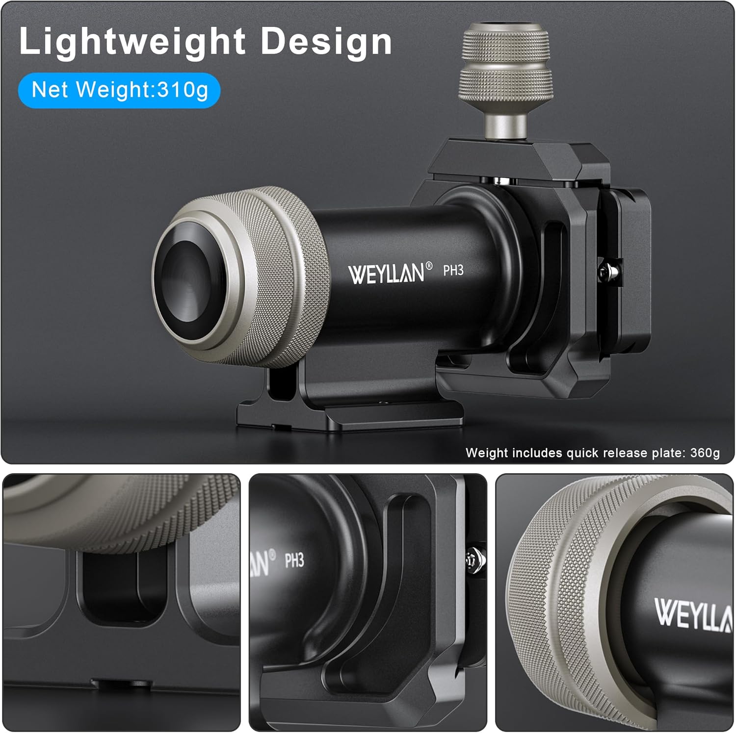 WEYLLAN PH3 MonoGimbal Head – Dark Clear Skies UK