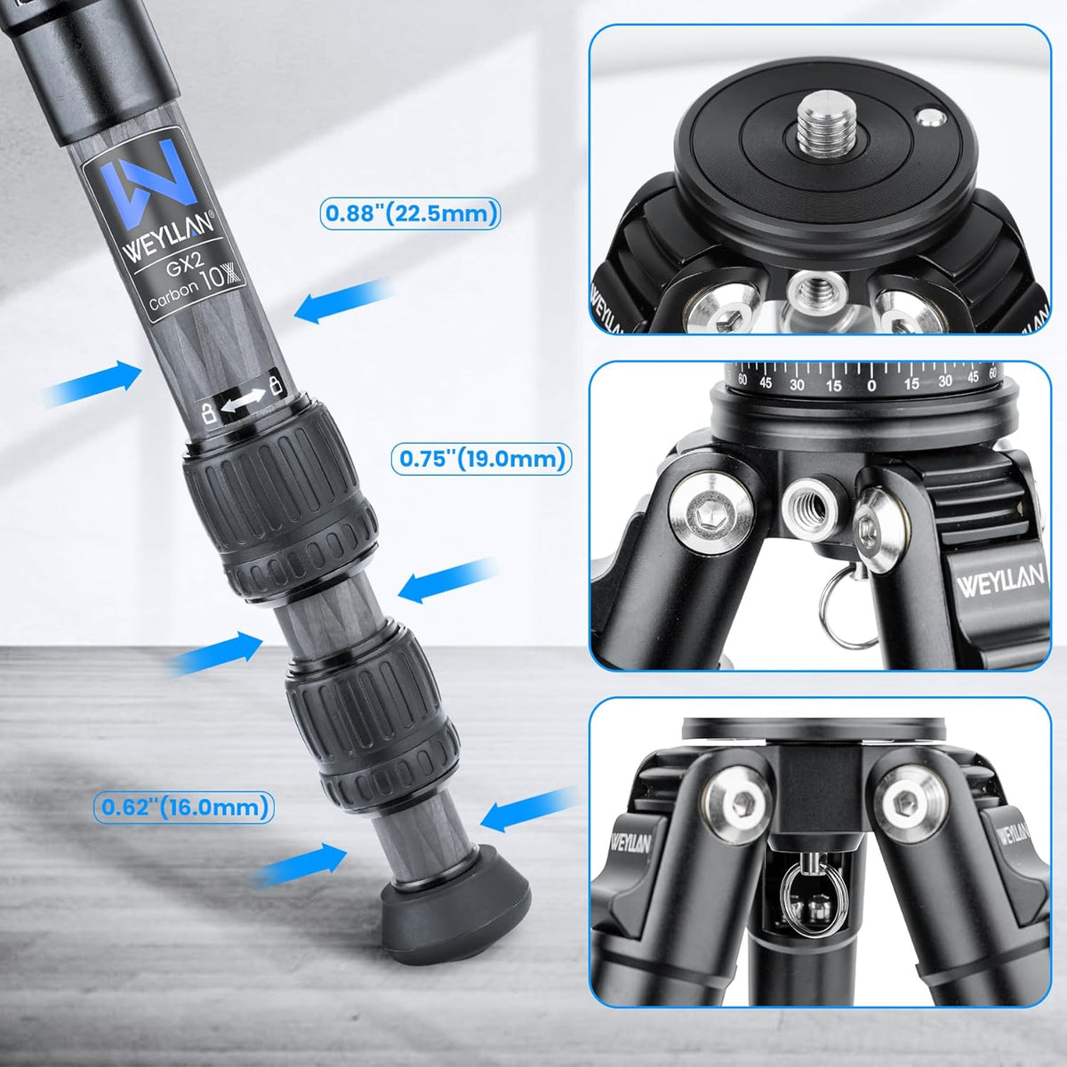 Weyllan Mini GX2 Tripod with B5 Ballhead