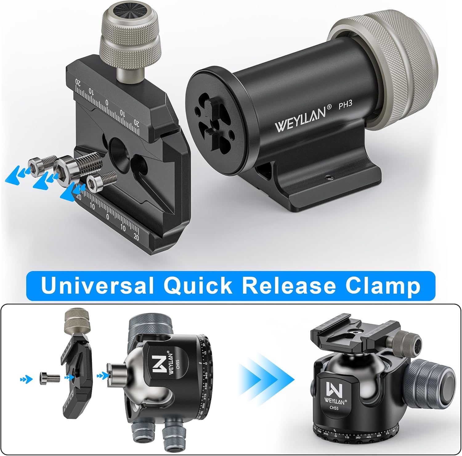 WEYLLAN PH3 MonoGimbal Head – Dark Clear Skies UK