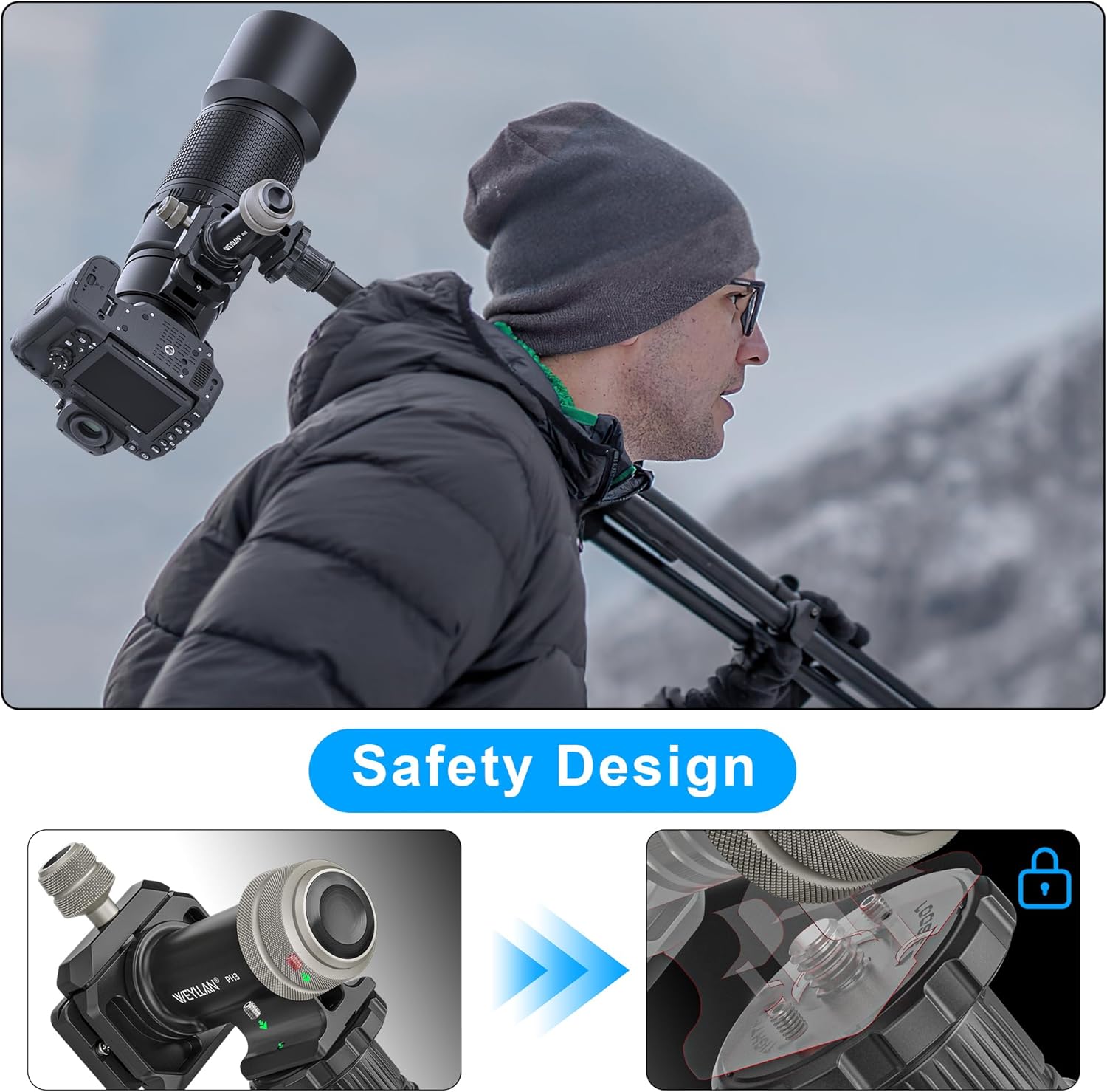 WEYLLAN PH3 MonoGimbal Head – Dark Clear Skies UK