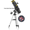 BRESSER Pollux-I 150/750 EQ3 Reflector Telescope with Smartphone Adapter & Solar Filter