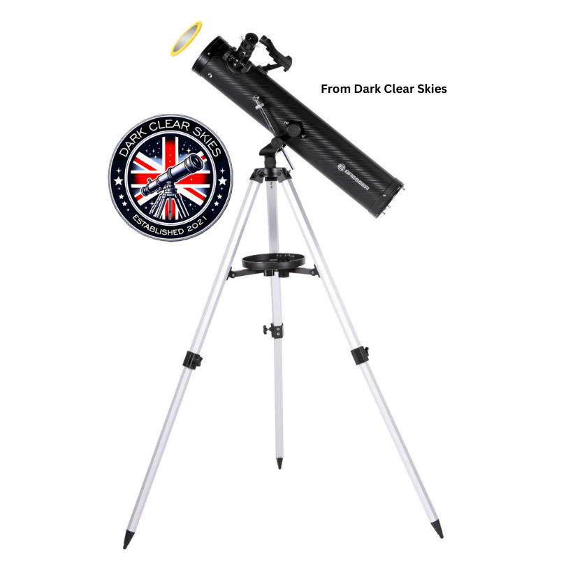 BRESSER Venus 76/700 AZ Reflector Telescope with Smartphone Adapter & Solar Filter