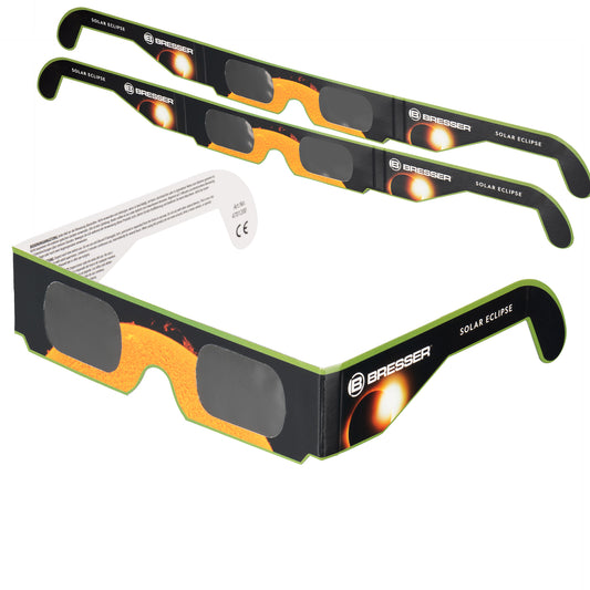 BRESSER Solar Eclipse Glasses (3 Pack) – Safe Solar Viewing – Dark Clear Skies UK