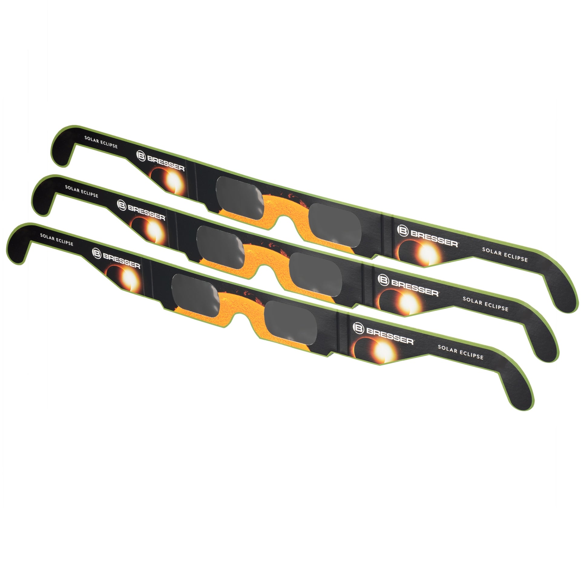 BRESSER Solar Eclipse Glasses (3 Pack) – Safe Solar Viewing – Dark Clear Skies UK