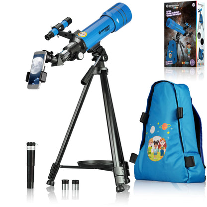 BRESSER JUNIOR 70/400 Refracting Telescope with Backpack for Kids