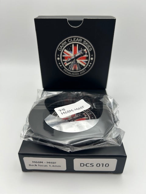 M68M to M48F Adapter – 1.4mm Back Focus | Dark Clear Skies