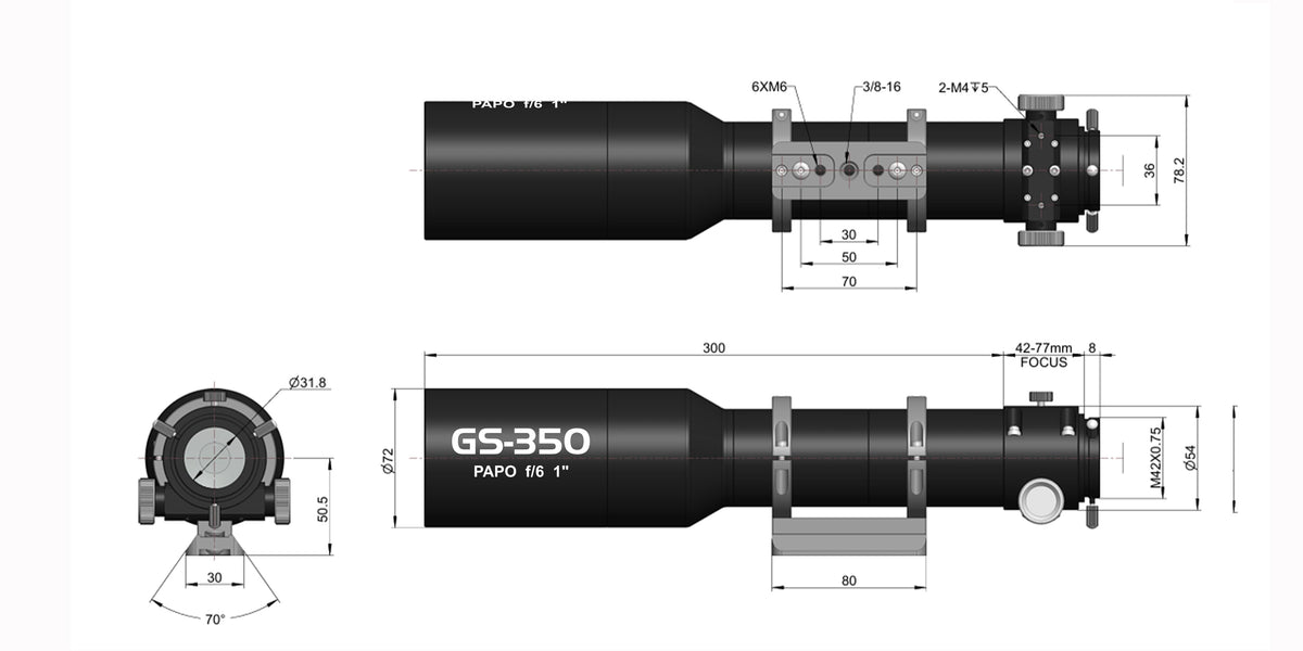 GS Series PAPO Apochromatic Guide Scopes (250mm & 350mm) – Touptek