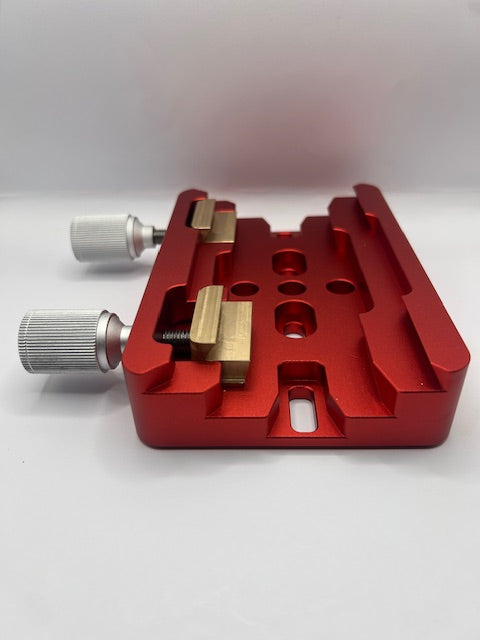 Dark Clear Skies Large Dual Dovetail Mounting Clamp edge view