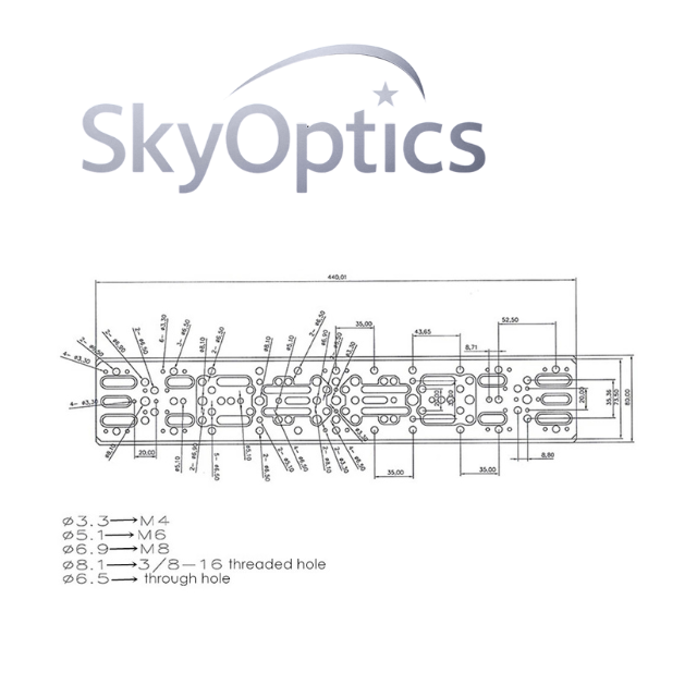 SkyOptics 440mm Losmandy Wide Dovetail Plate