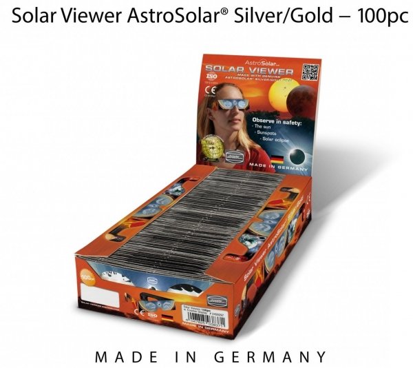 Baader Solar Viewer AstroSolar Silver/Gold - Safe Solar Observation 100 pcs