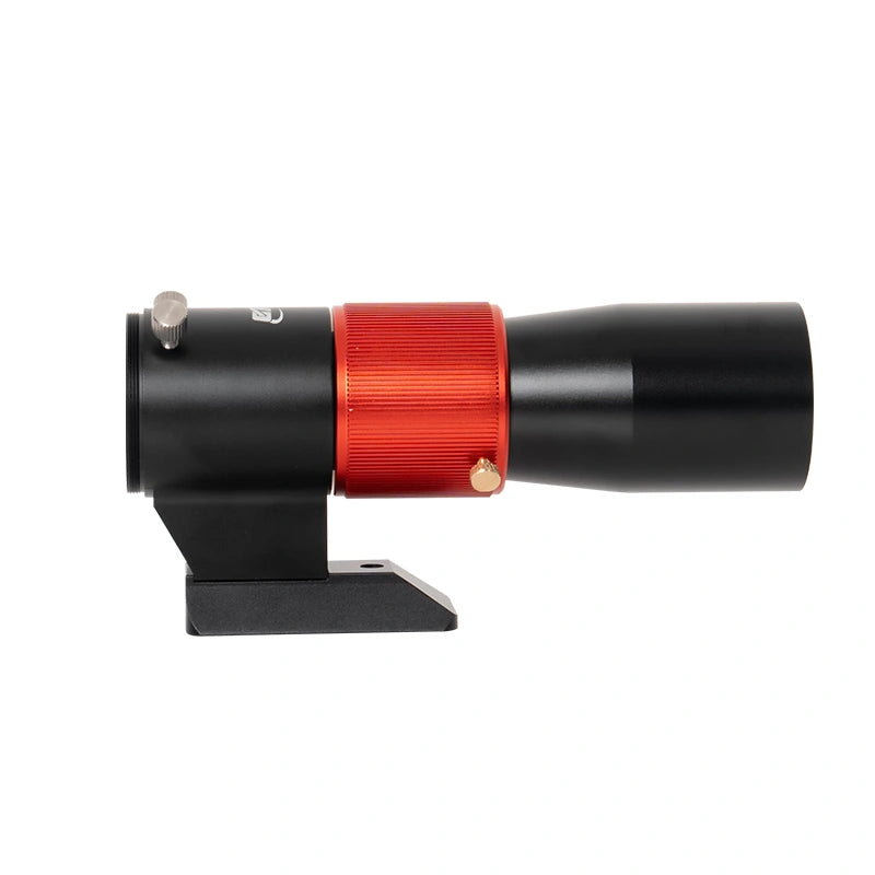 ZWO 30mm f/5 Mini Guide Scope side view on mounting bracket
