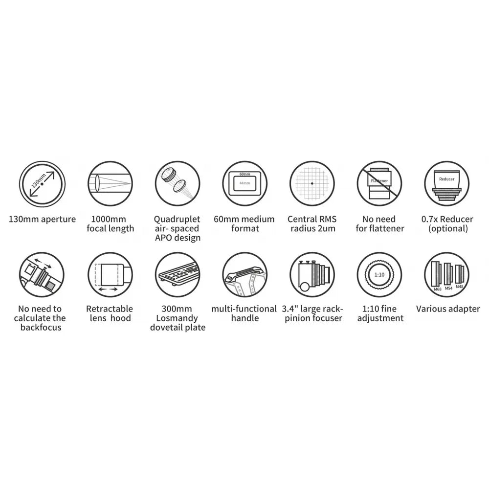 ASKAR 130PHQ 130mm f/7.7 ED APO Quadruplet Telescope