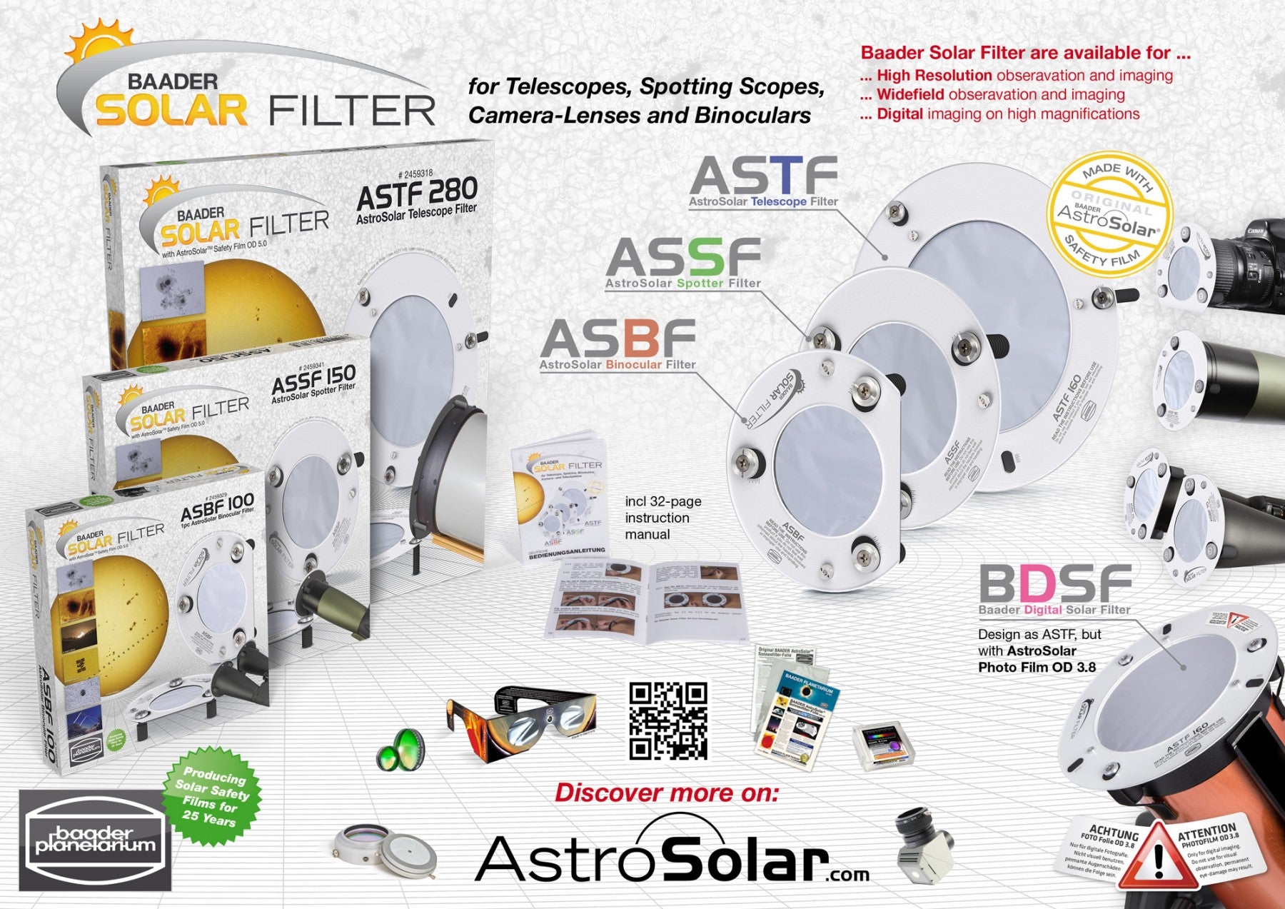 ASTF: AstroSolar Telescope Filters OD 5.0