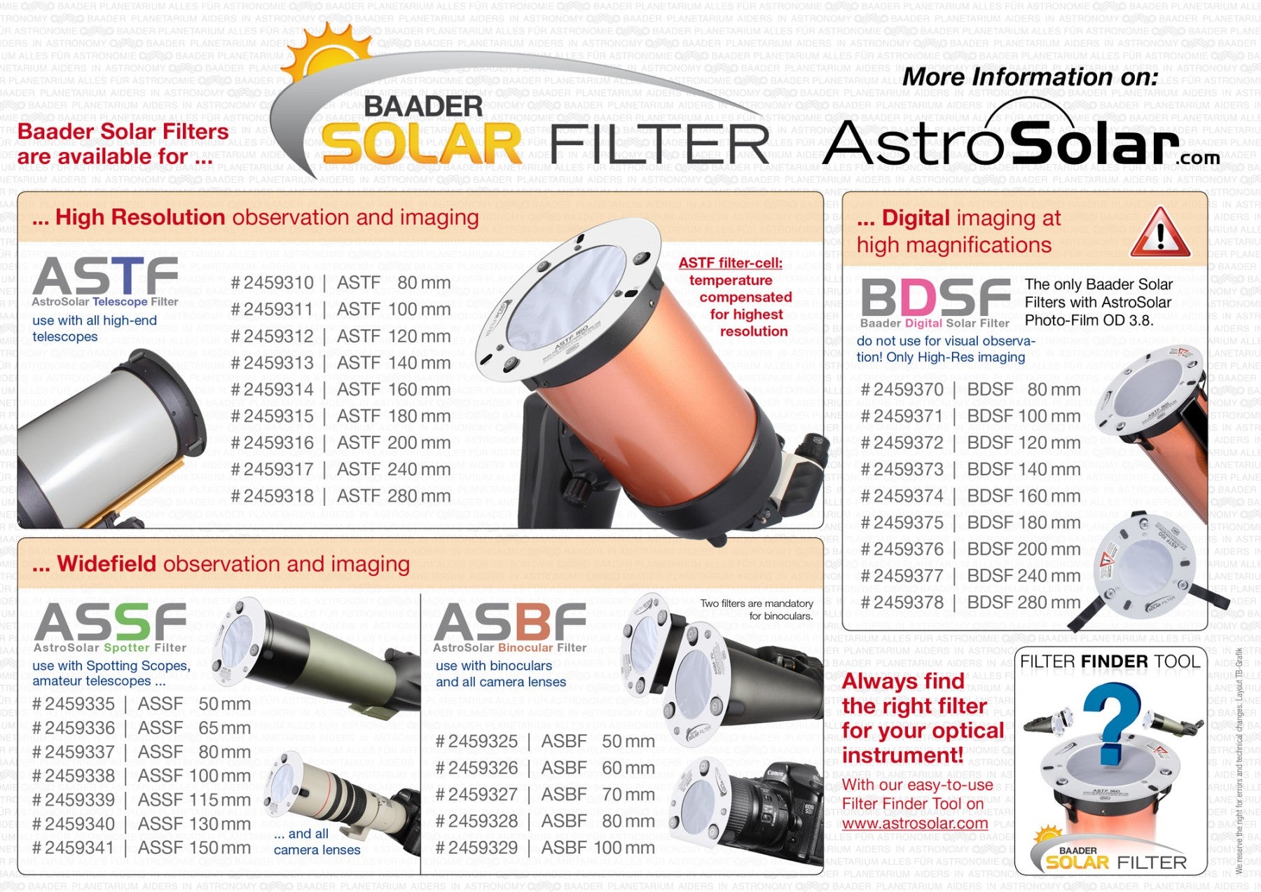 ASTF: AstroSolar Telescope Filters OD 5.0