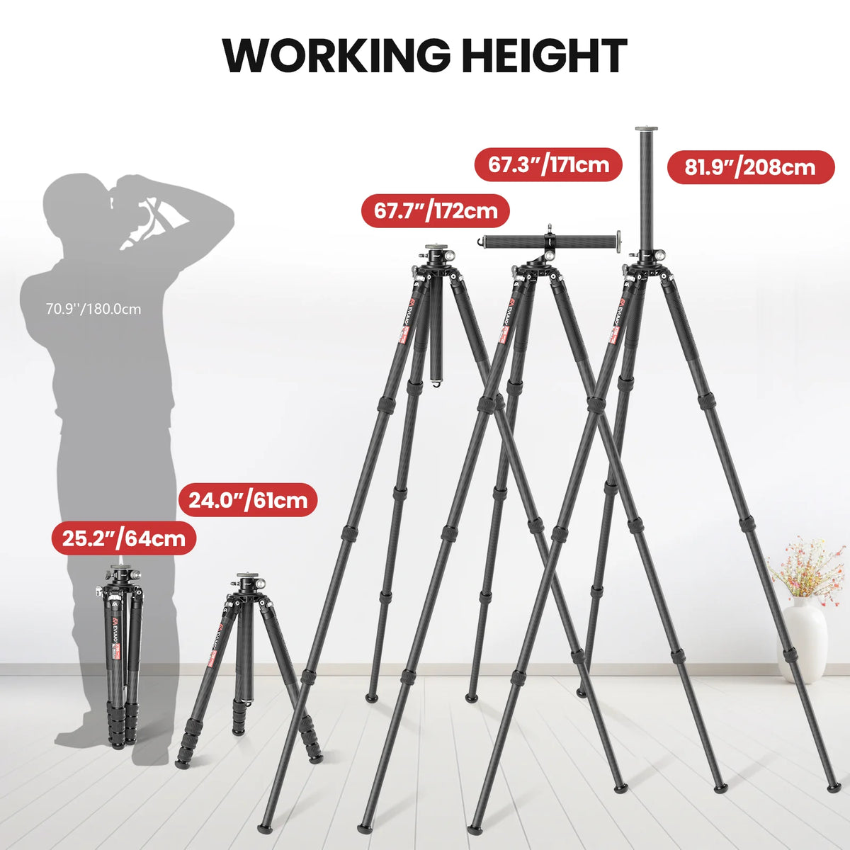 Evumo XT9S Carbon Fibre Tripod
