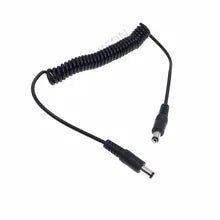 DC5.5*2.1 Male to Male Retractable Power Cable x2 with Spring | Dark Clear Skies