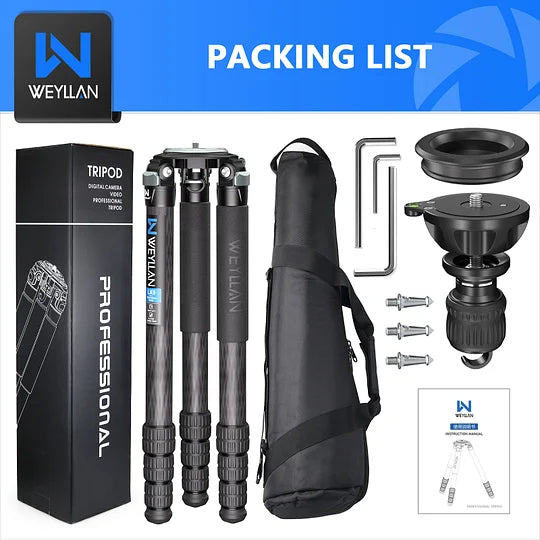 WEYLLAN LX9 Carbon Fibre Tripod – Dark Clear Skies UK