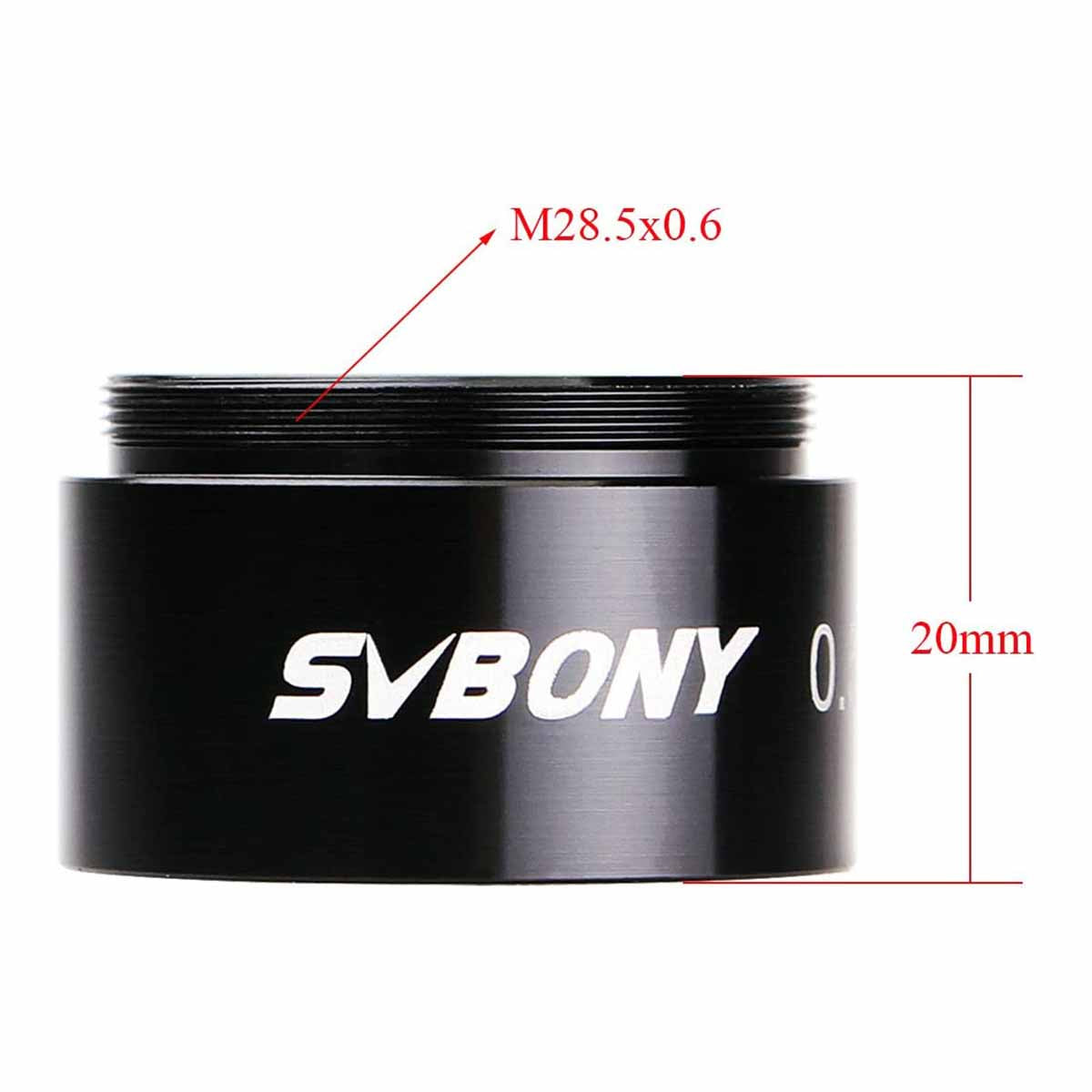 SVBONY 0.5x Focal Reducer 1.25 inch dimension