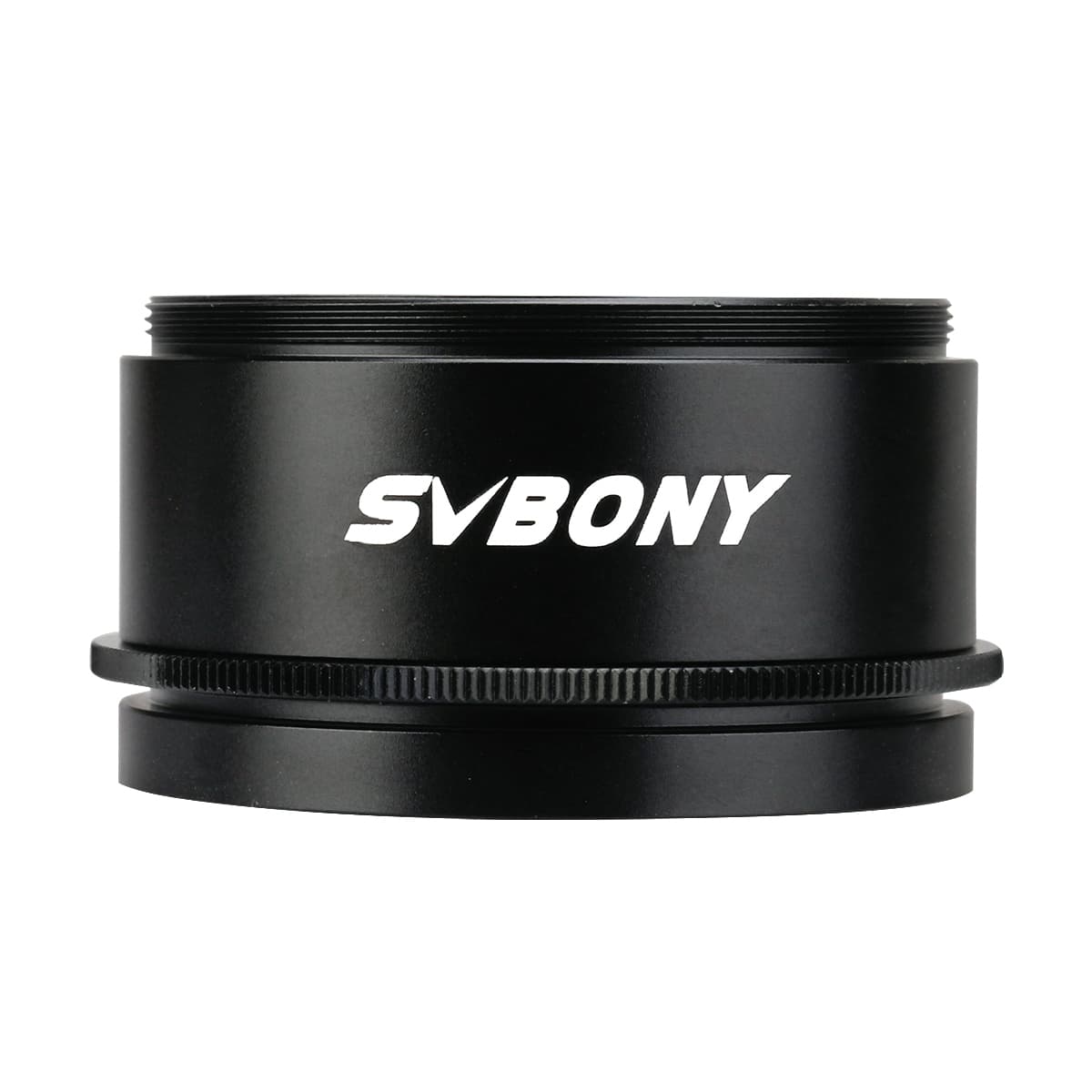 Black lens adapter with 'SVBONY' branding on a white background