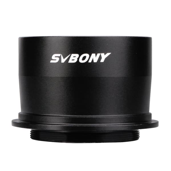 Svbony SV125 Black 2'' to T2 Camera Adapter with 'Svbony' branding on a white background