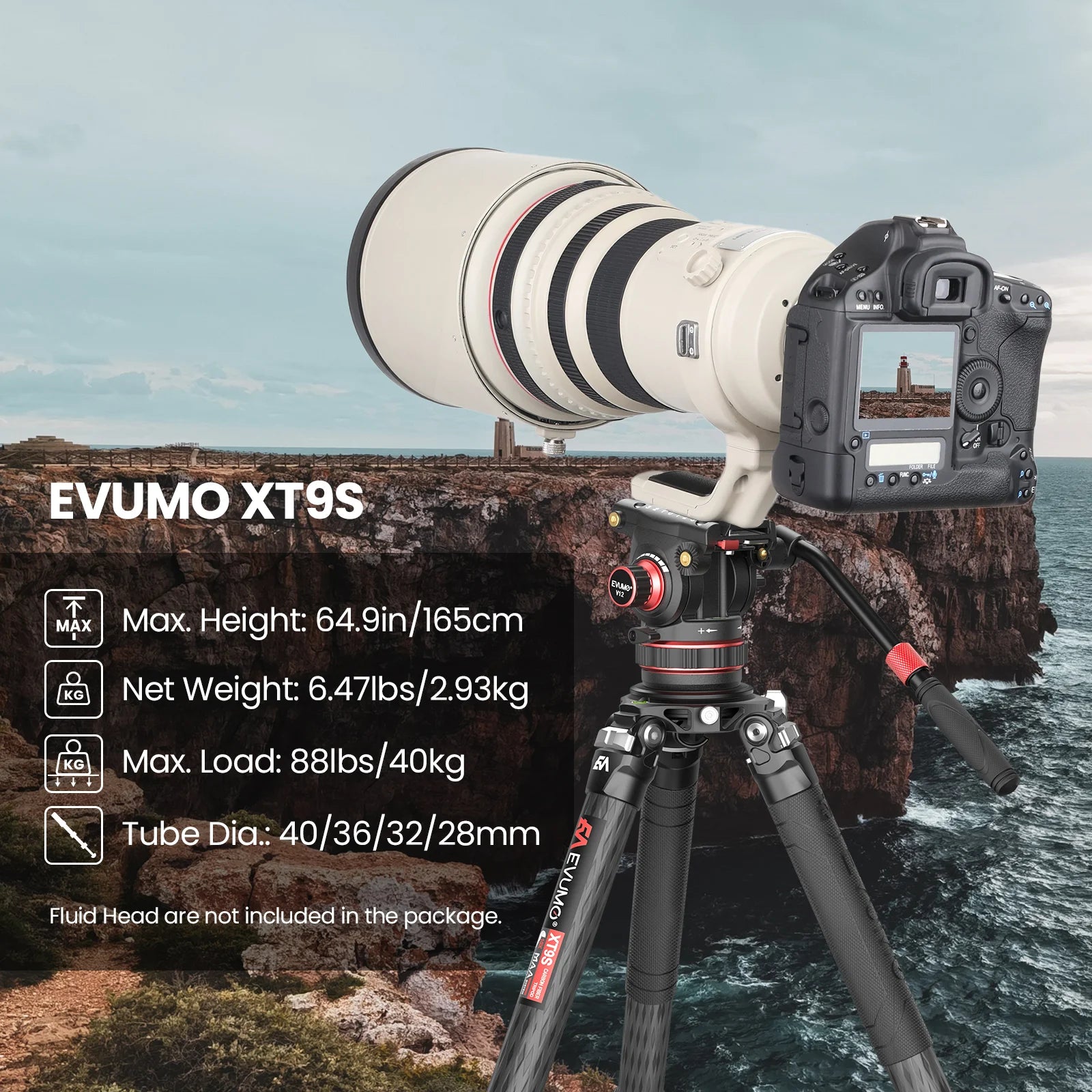 Evumo XT9S Carbon Fibre Tripod – Dark Clear Skies UK