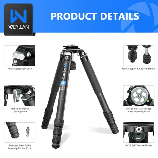 WEYLLAN LX9 Carbon Fibre Tripod – Dark Clear Skies UK
