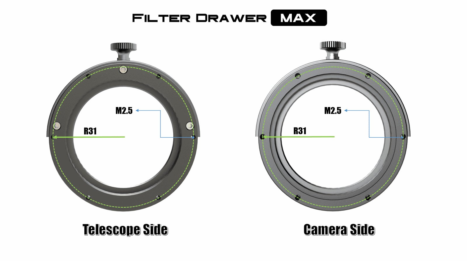 Filter Drawer MAX: Filter Holder for Astrophotography Dark Clear Skies