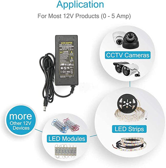 High-Quality 240V 12V 5A Power Supply | Dark Clear Skies