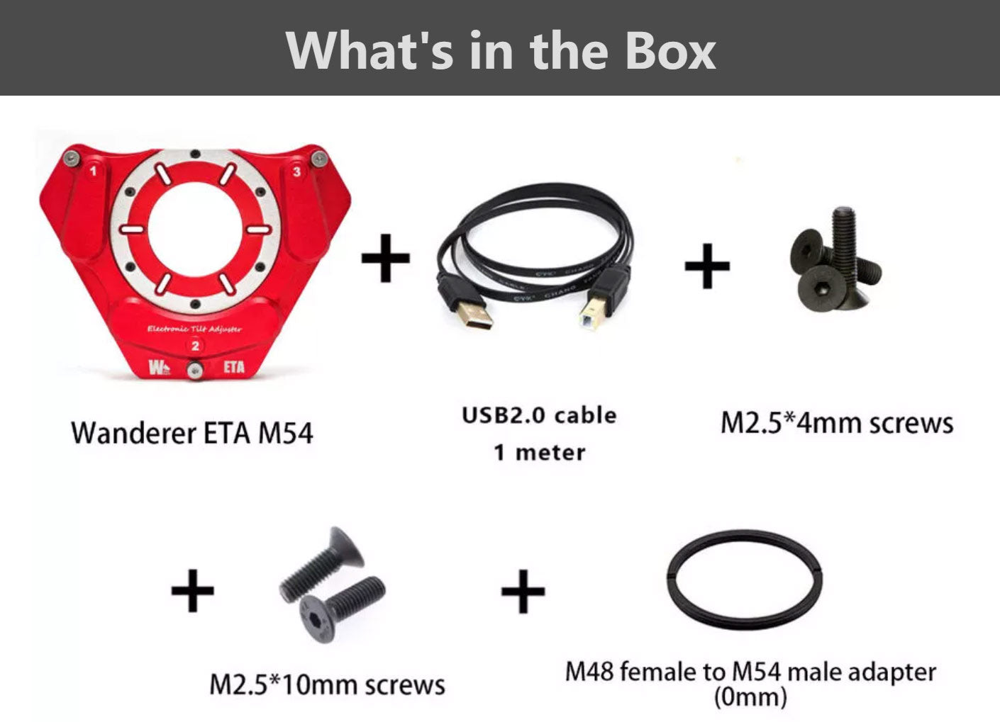 Wanderer Astro Electronic Tilt Adjuster M54 – Dark Clear Skies UK