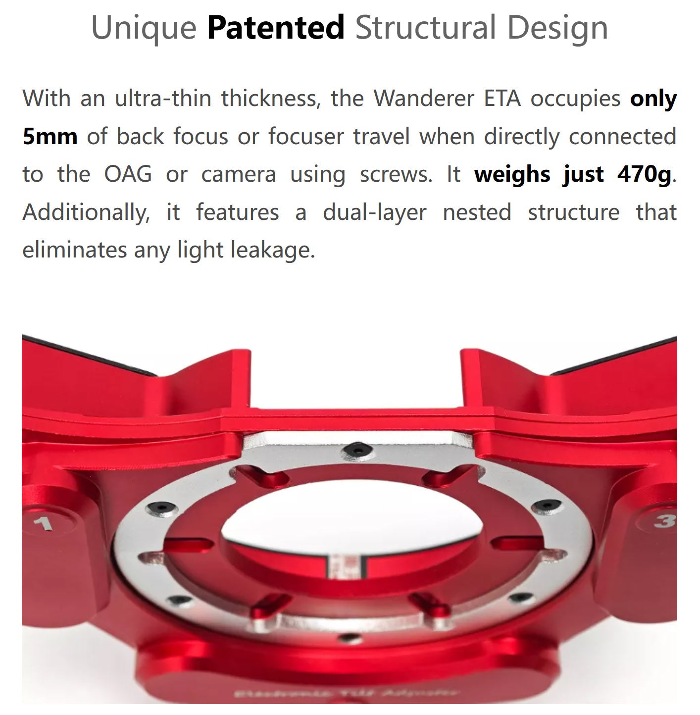 Wanderer Astro Electronic Tilt Adjuster M54 – Dark Clear Skies UK