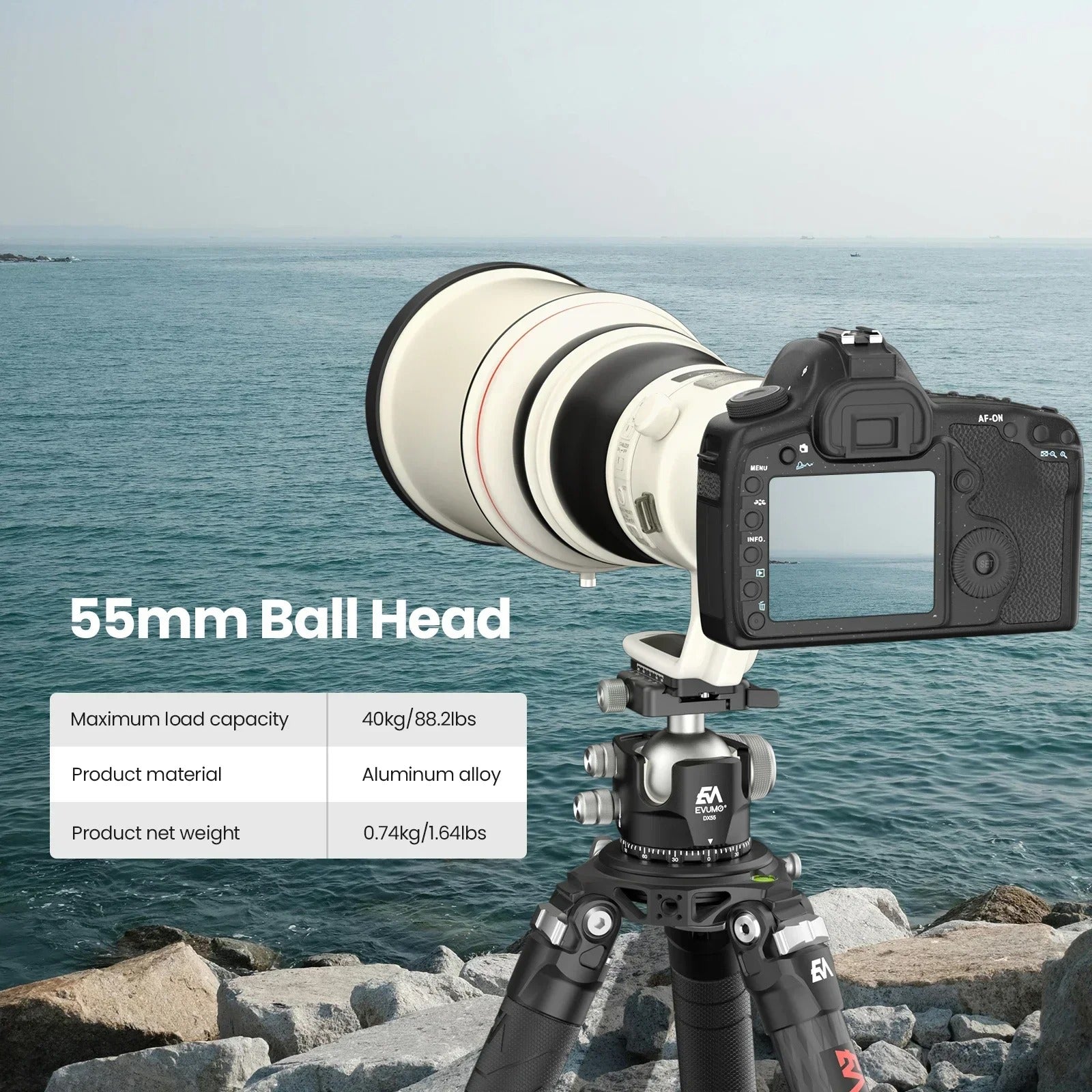 EVUMO DX55-P Professional Ballhead – Dark Clear Skies UK