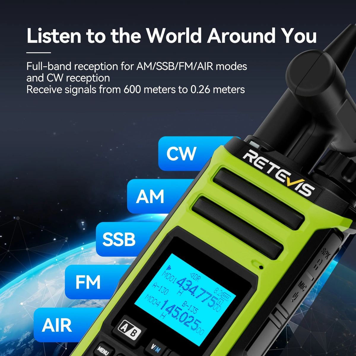 Retevis A3 Ham Radio – Dual Band Two-Way Radio