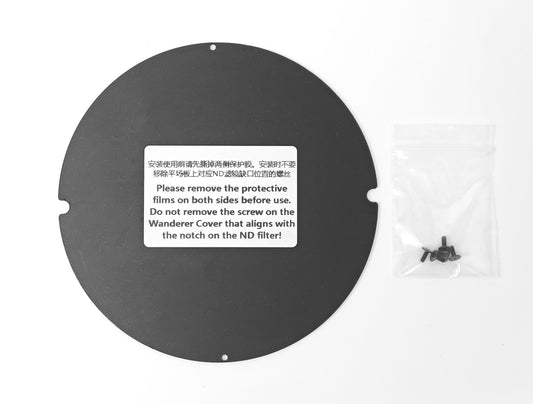ND filter for WandererCover flat panel supplied with mounting screws
