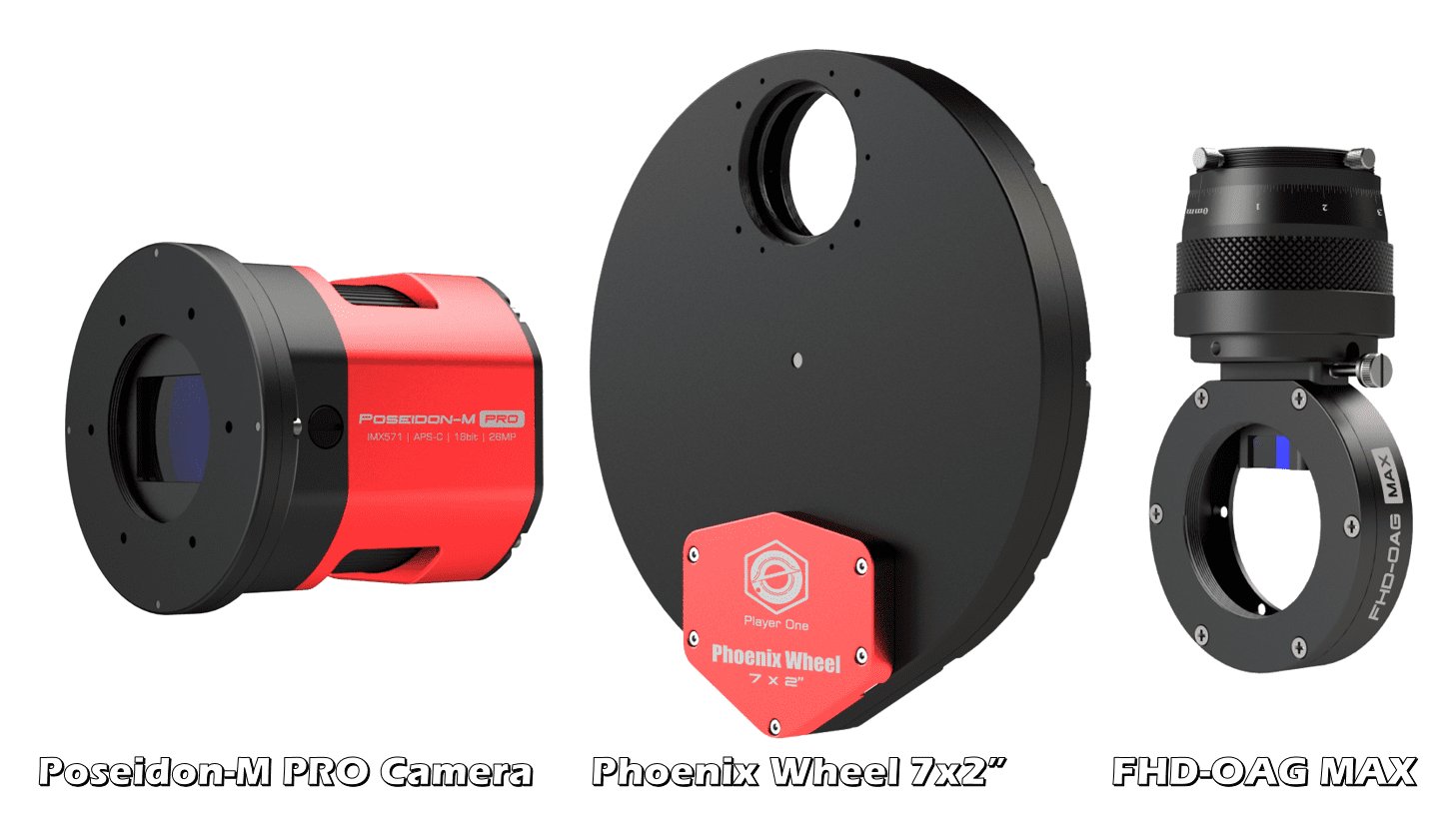 Player One Poseidon-M Pro (IMX571) Cooled Camera Camera + Phoenix Wheel 7x2