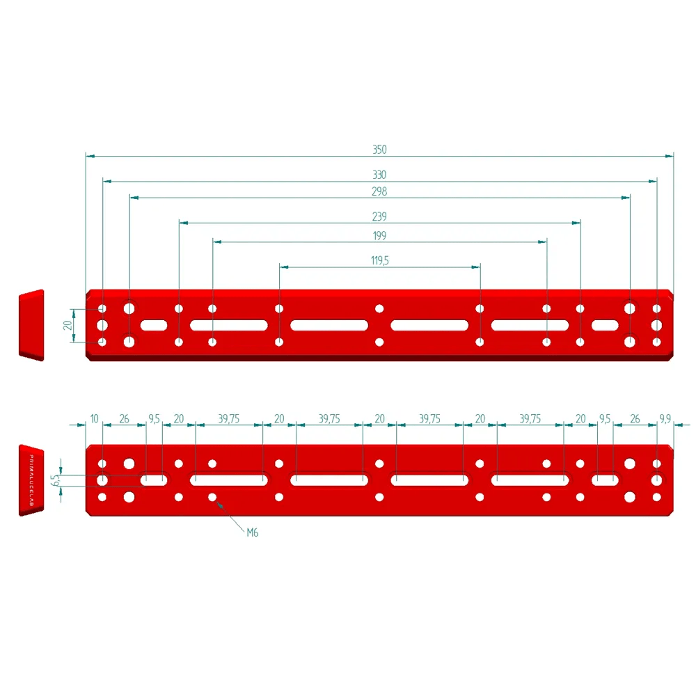 Primaluce Lab 350mm PLUS Vixen Plate - Dovetail Bar